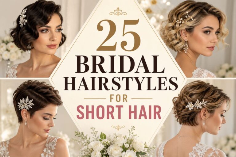 Bridal hairstyles for short hair featuring elegant wedding bob hairstyles, bridal pixie cuts, soft waves, and romantic short hair inspiration for brides