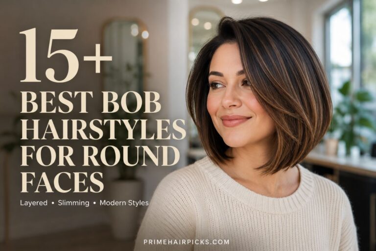 Best bob hairstyles for round faces with flattering layered and modern bob haircuts