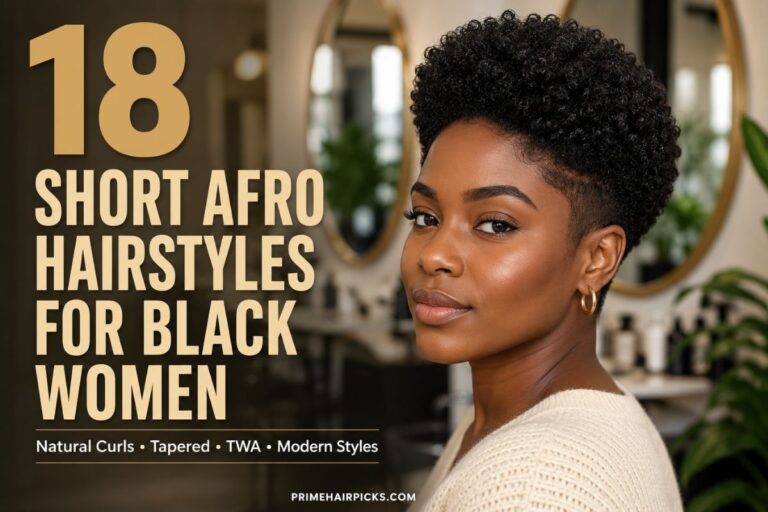 Beautiful Black woman with a stylish tapered short Afro hairstyle showing natural curls and modern texture inspiration for Black women.