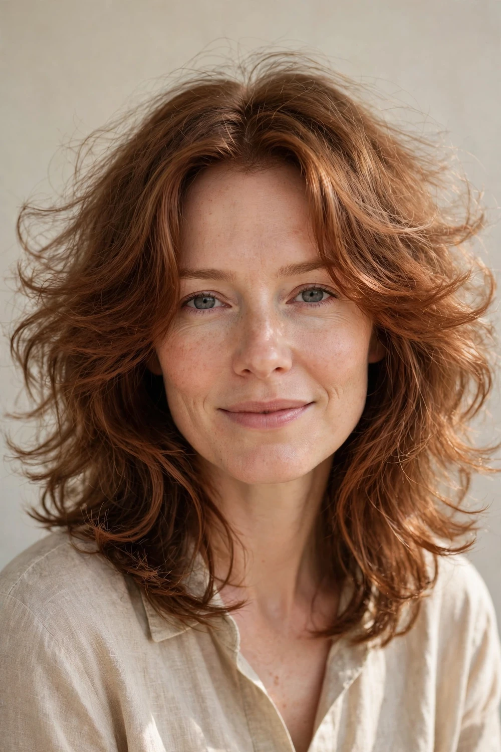 Cloud haircut with feathered textured ends and airy movement