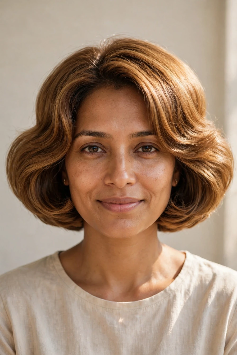 Cloud haircut with hidden internal layers creating seamless weightless volume