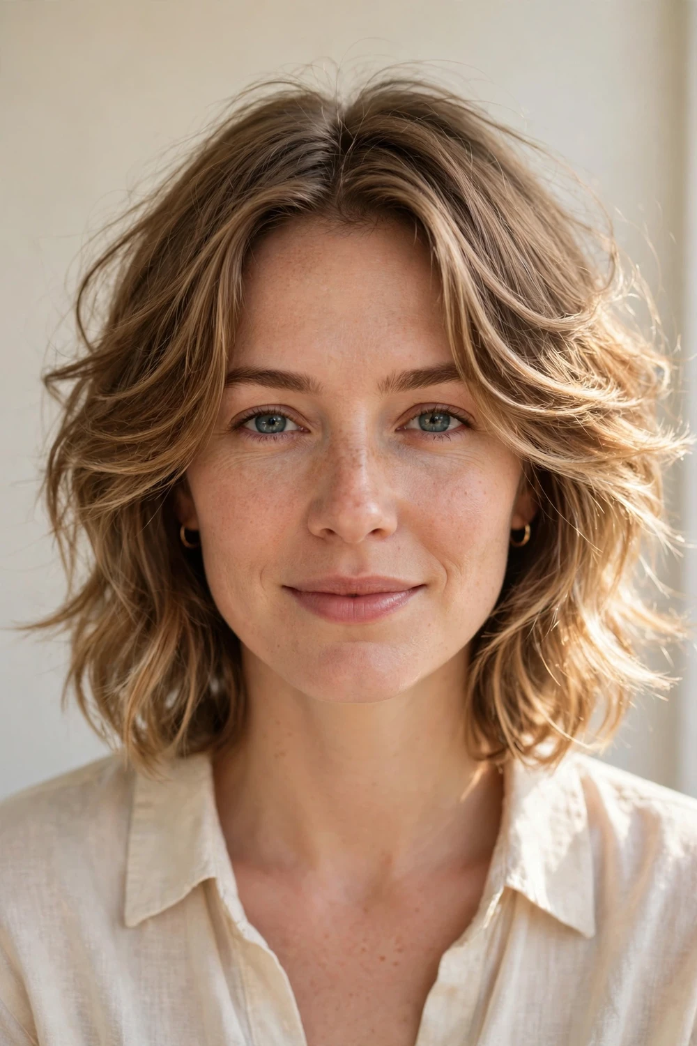 Cloud haircut with soft razor-cut edges and wispy separated texture