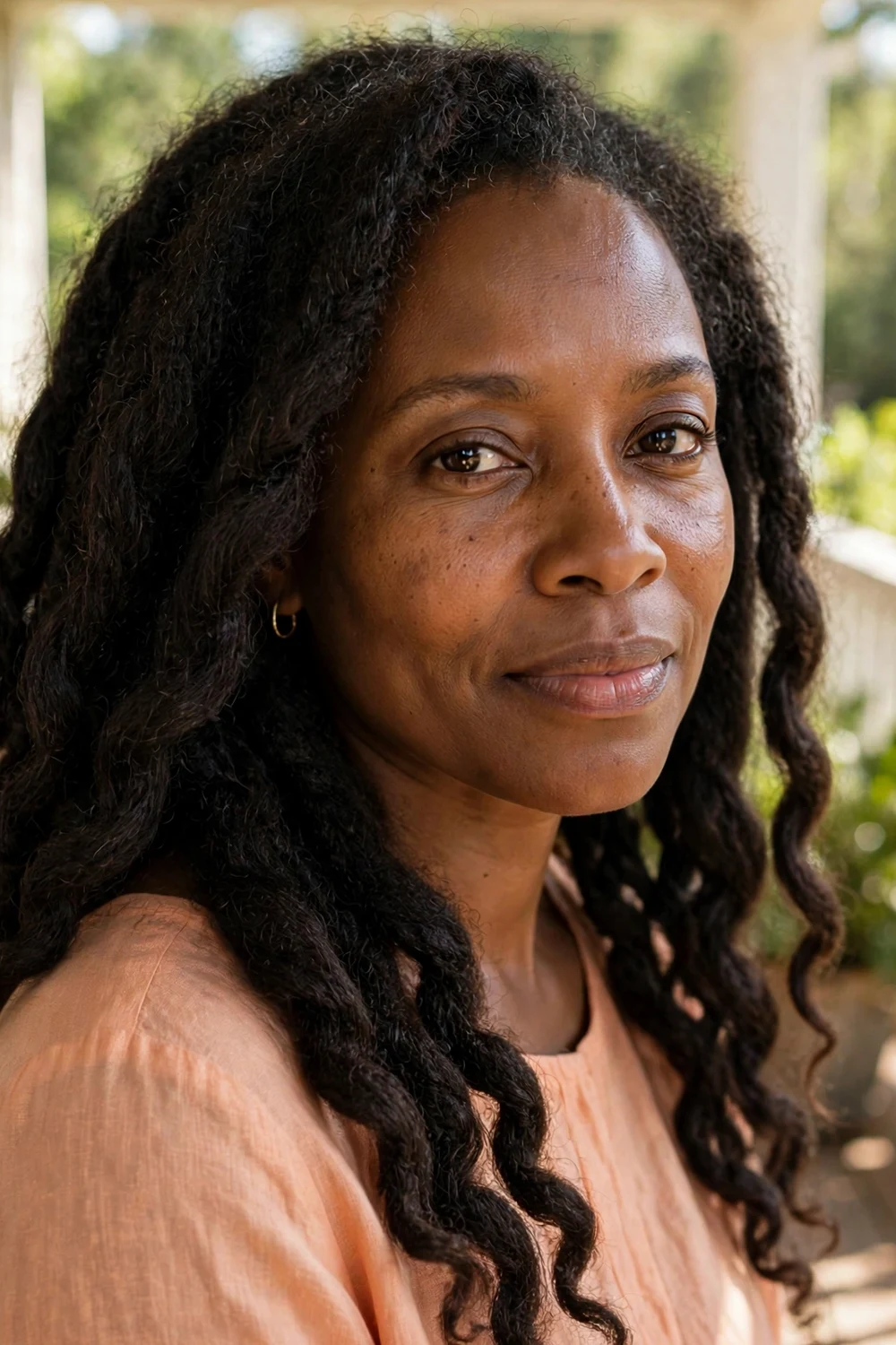 Chunky twist-out on heat-free stretched 4C hair showing maximum length