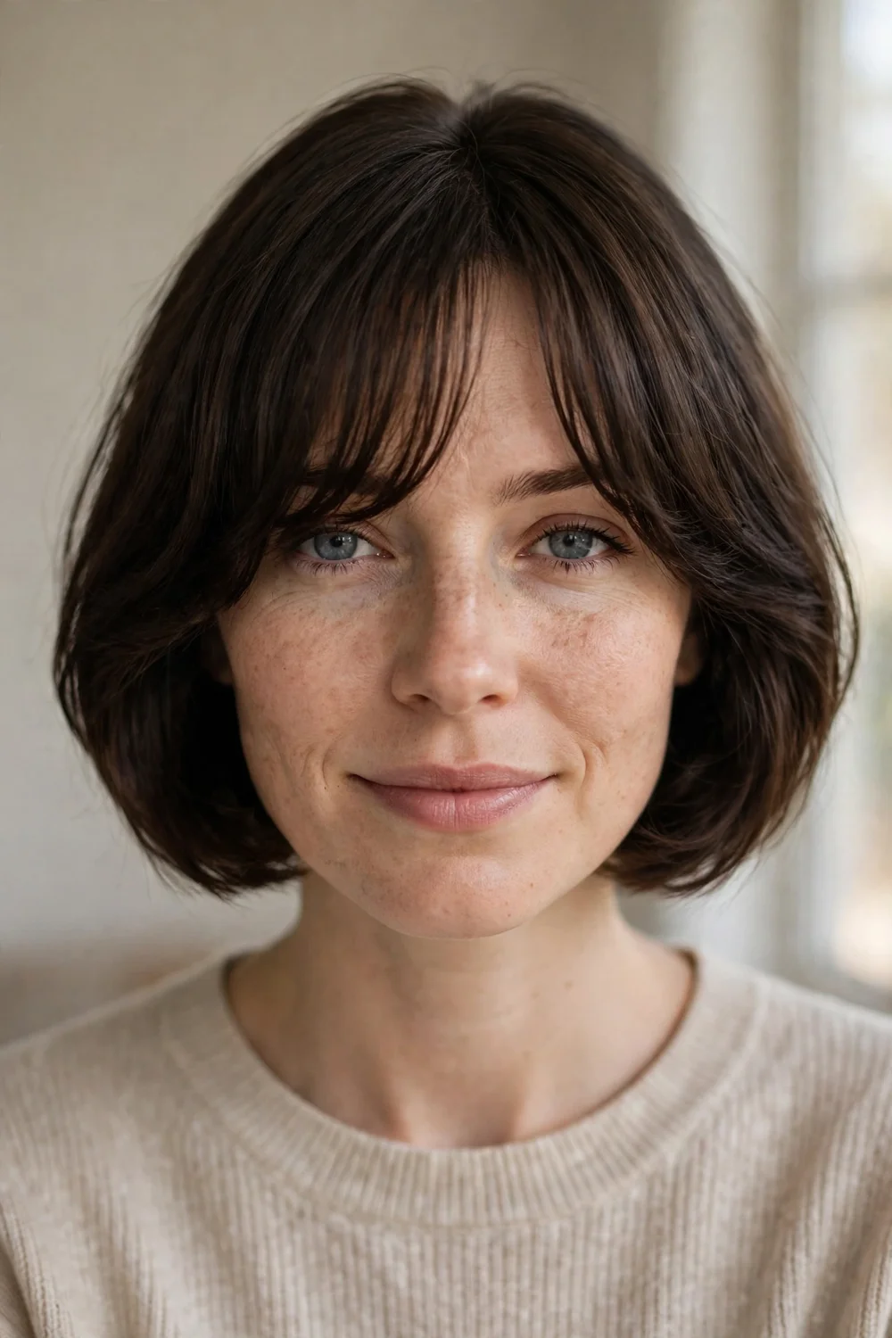 French bob with long bangs