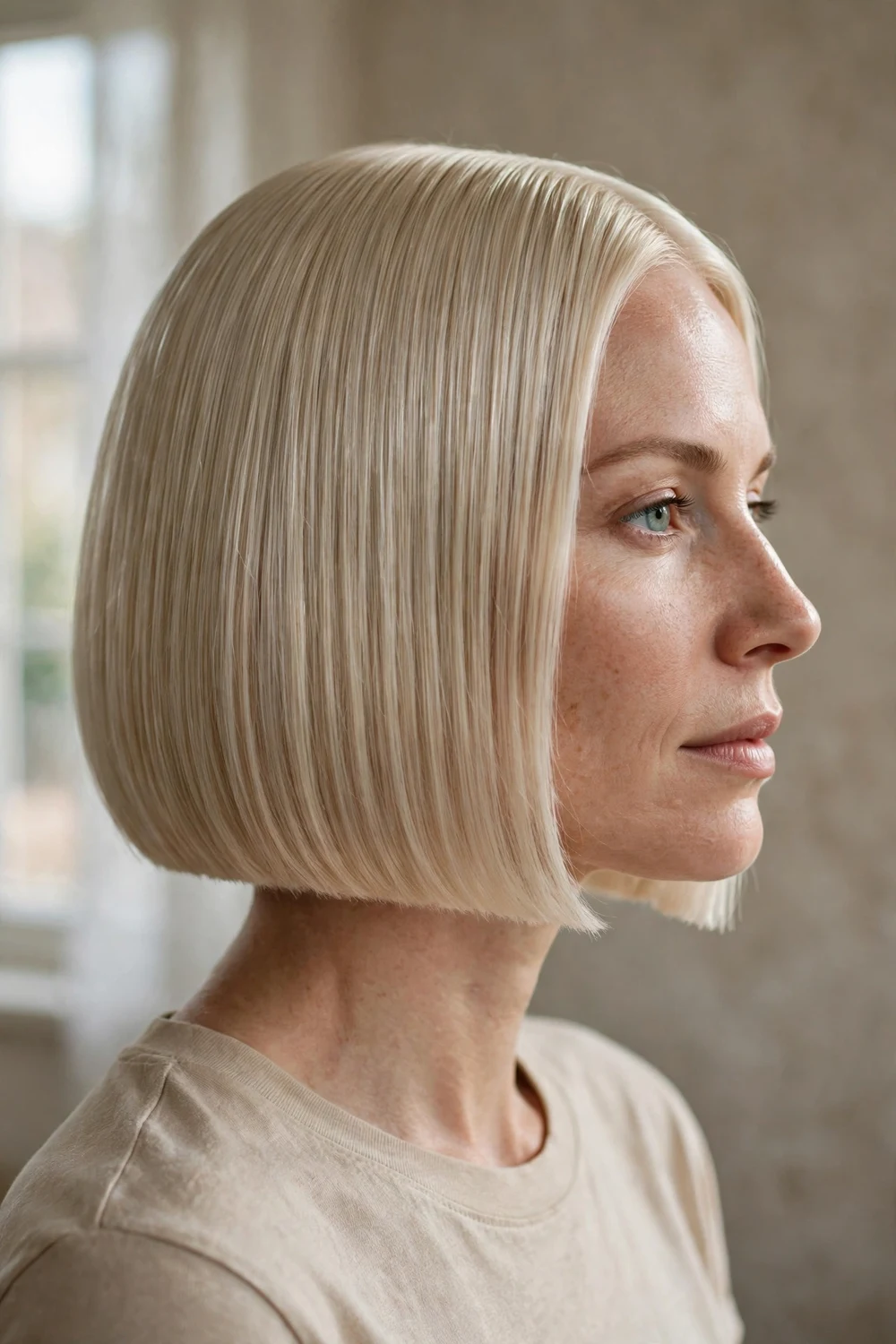 Sleek glass-finish box bob with ultra smooth shine
