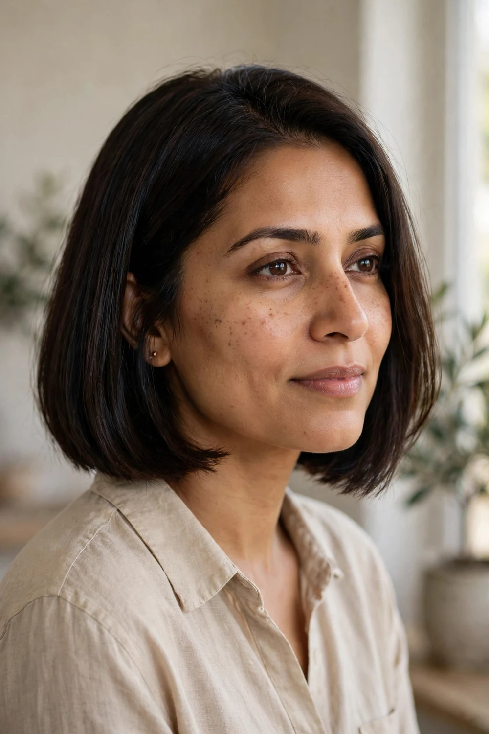 Box bob with subtle minimal layering at the edges