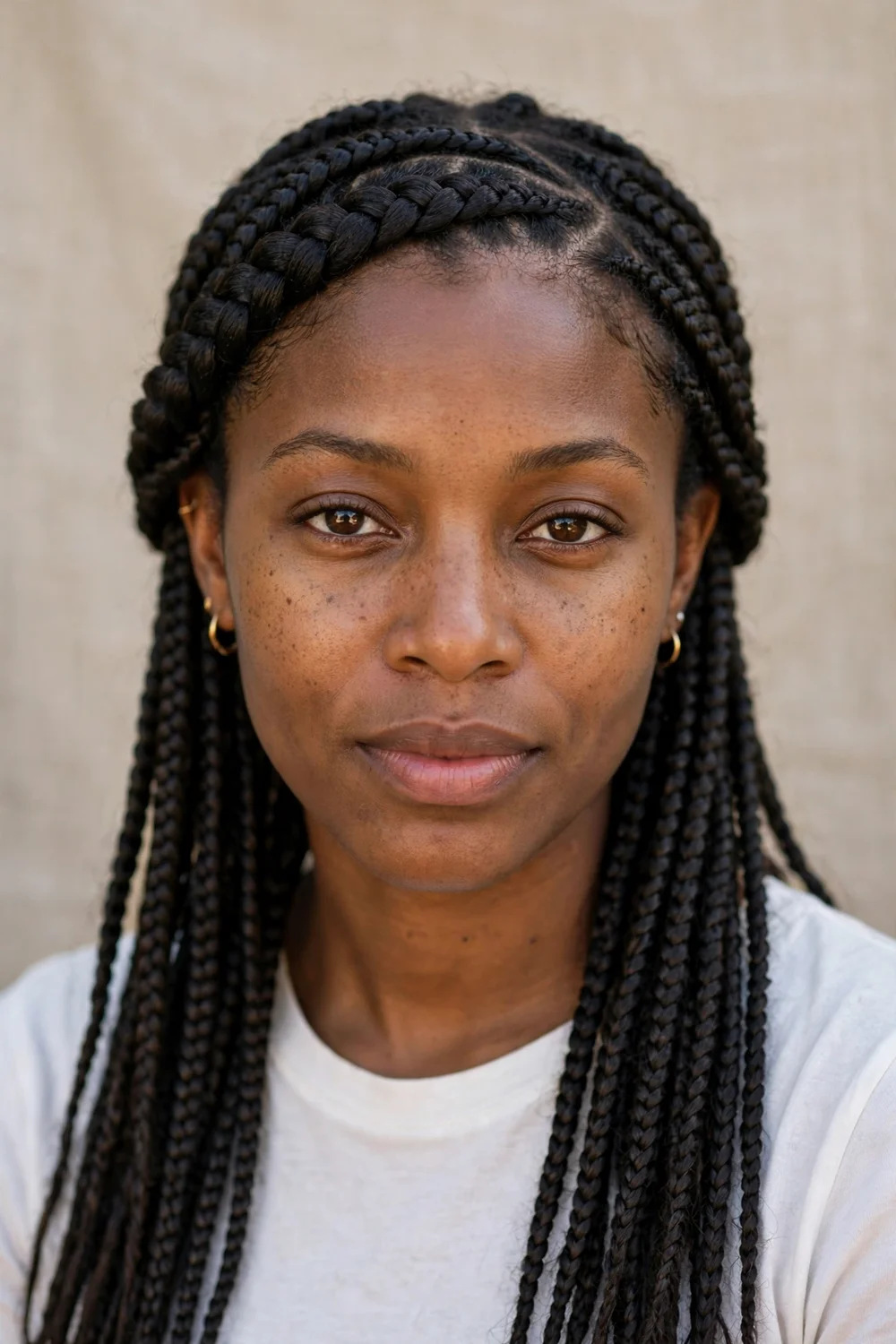 Braided headband box braids hairstyle