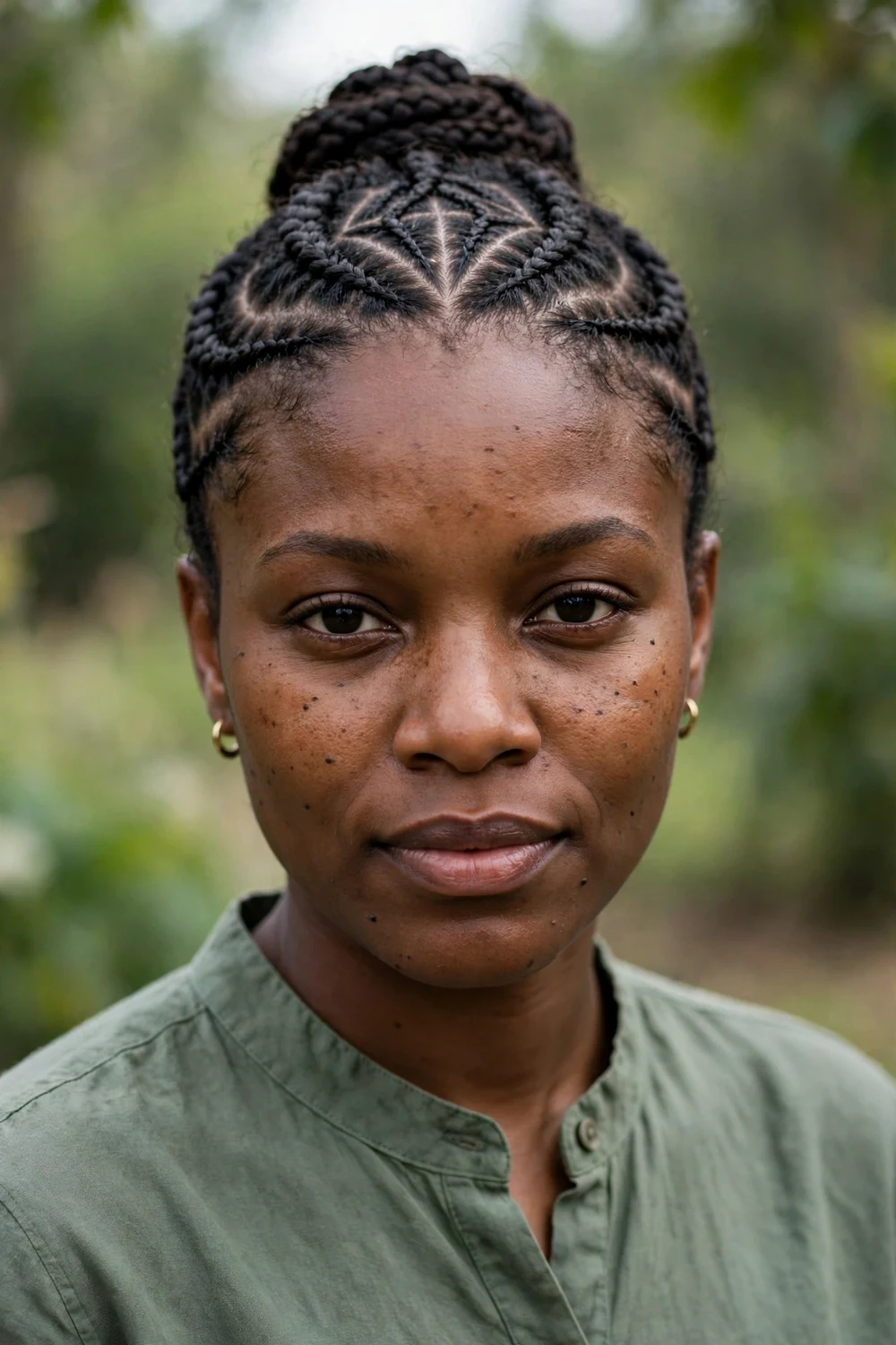 Black woman with mermaid braids, long wavy braids with flowing texture