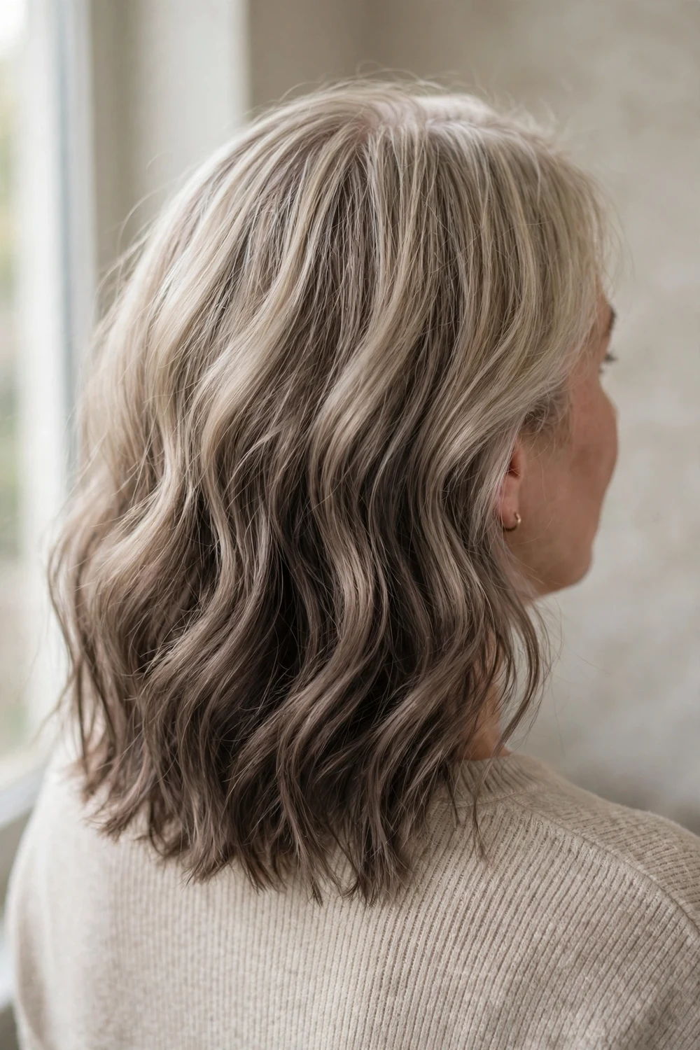 Brunette from blonde ash brown fade cool color