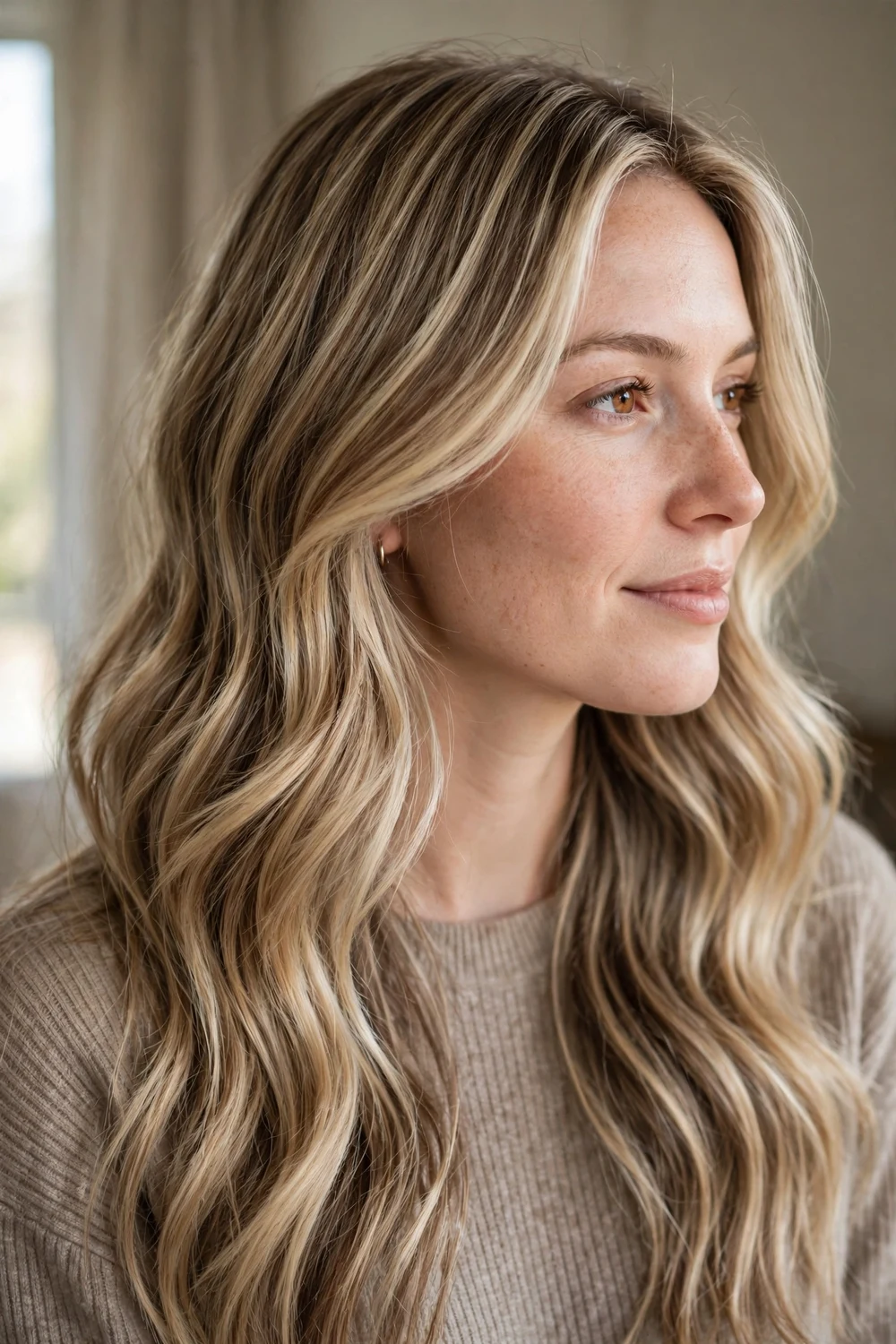 Brunette from blonde bronde halfway hair color