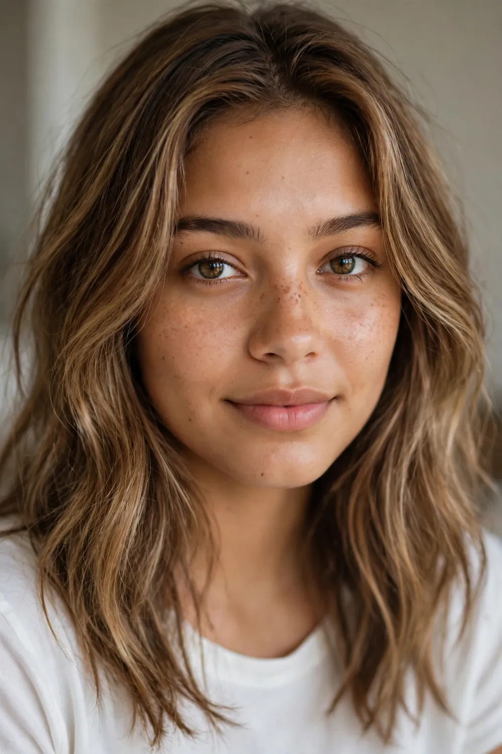 Chestnut bronde blending brown and blonde with warm undertones