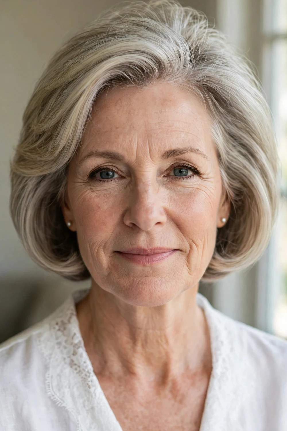 Volume-boosted chin-length bob for fine hair at a wedding