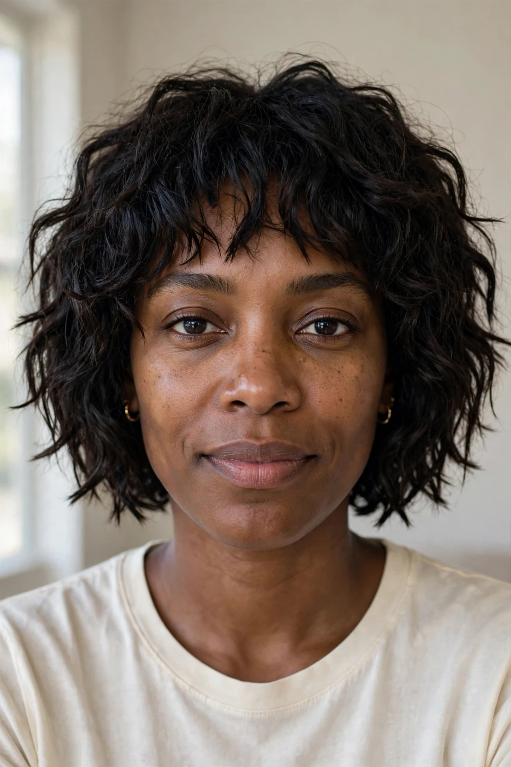 Choppy bob with jagged textured ends