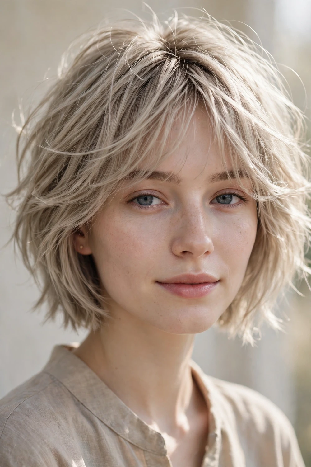 Choppy bob with bangs for fine hair