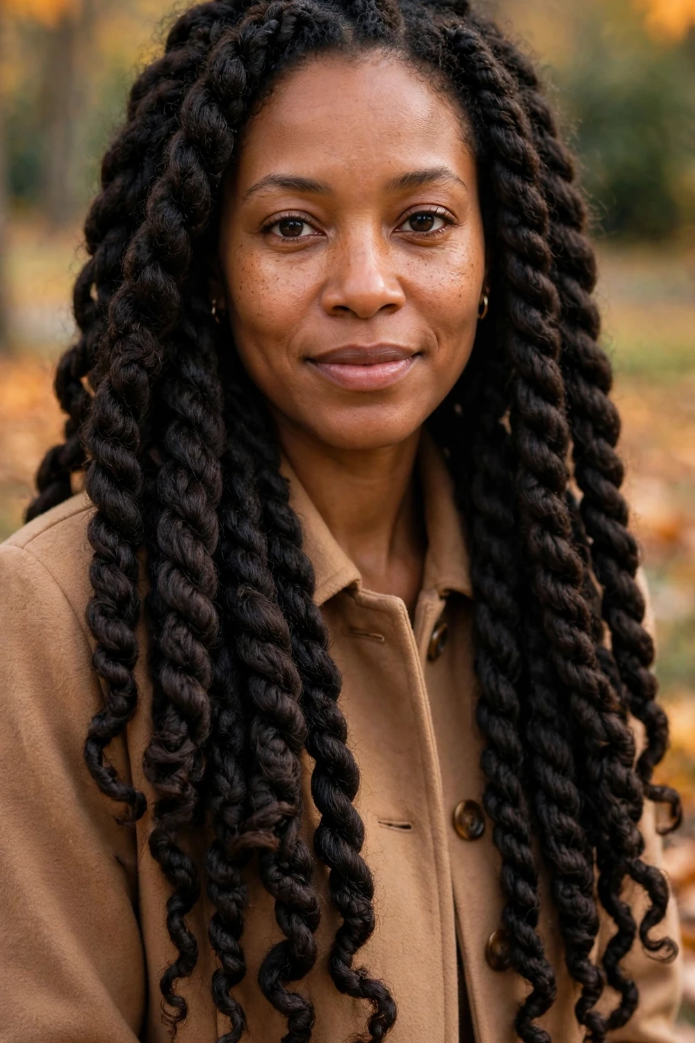 Chunky two-strand twists, supersized sculptural protective style