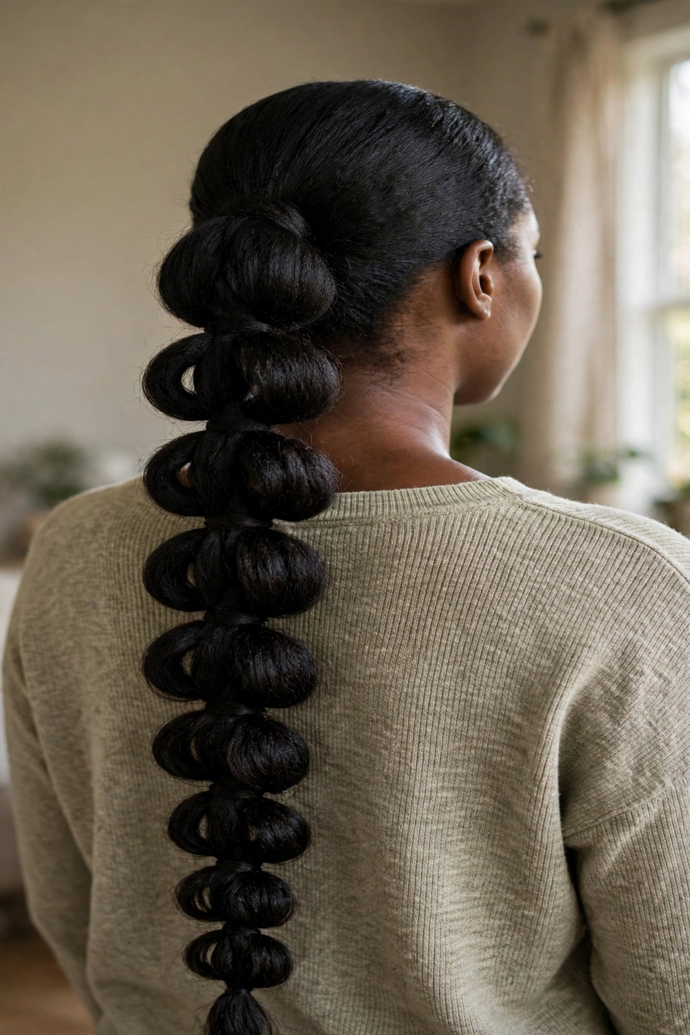 Pull-through braid hairstyle