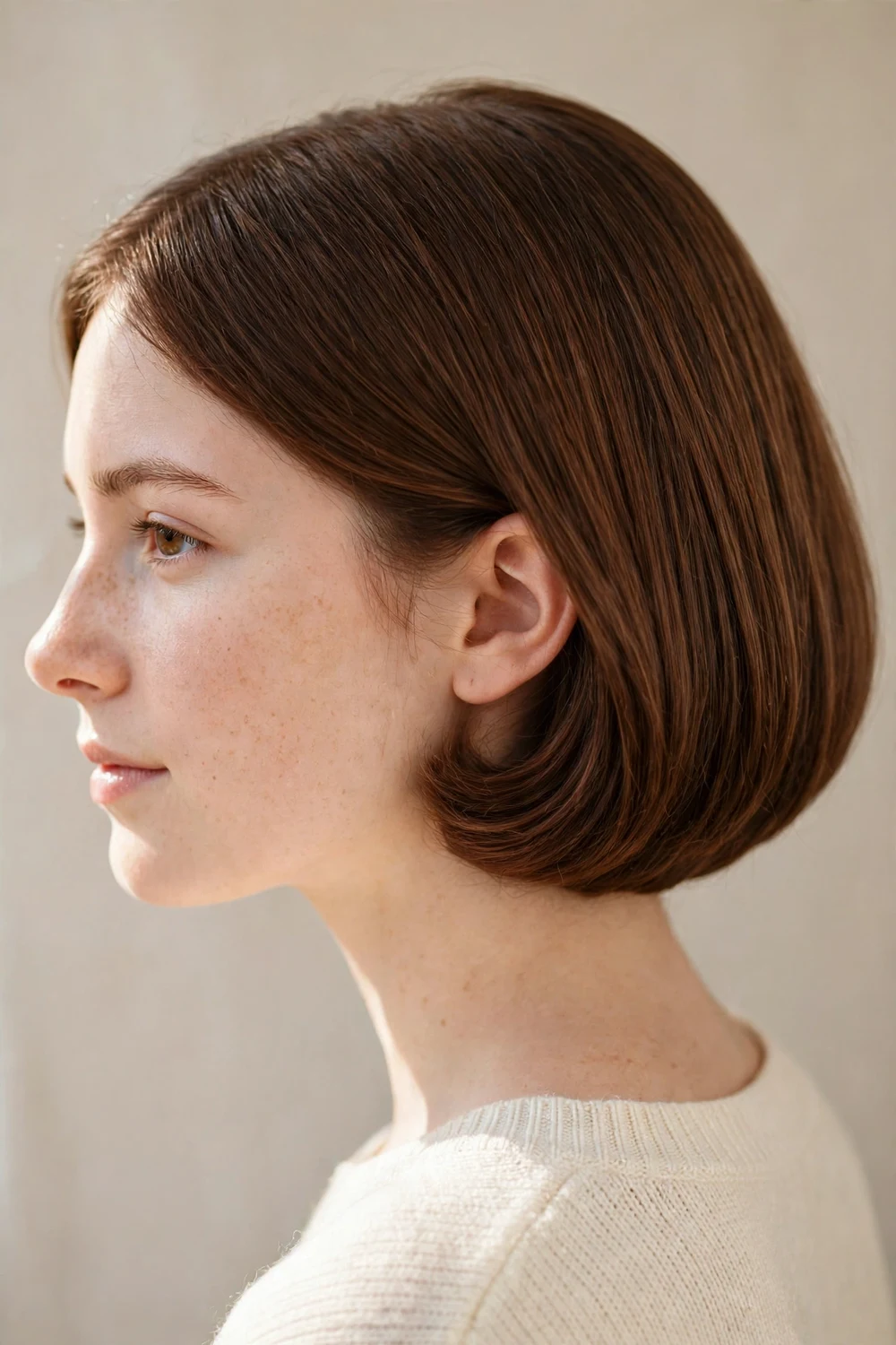 Rolled and tucked faux bob hairstyle for school
