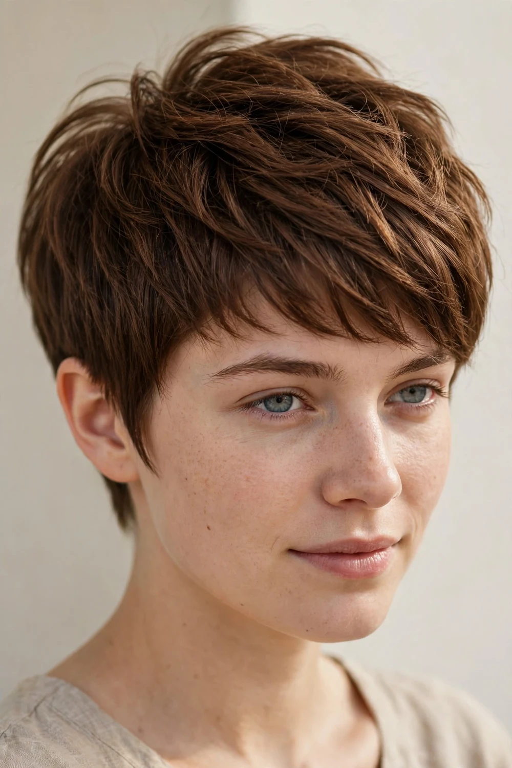 Quick pixie blowout hairstyle for school mornings