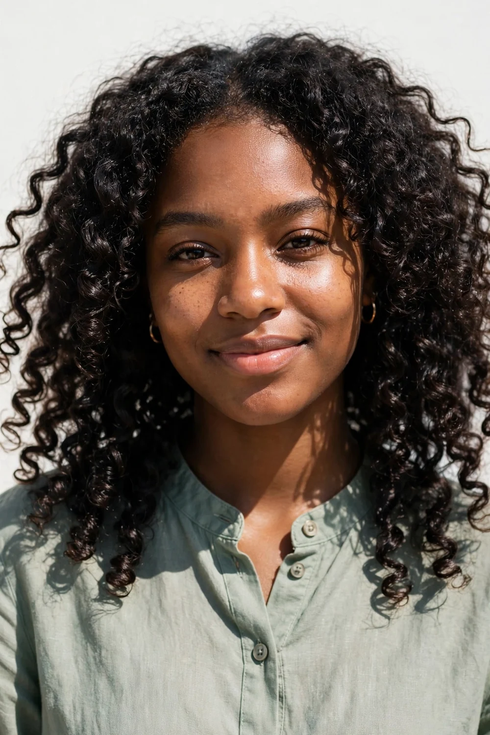 Defined bouncy curls with reduced frizz from sulfate-free shampoo
