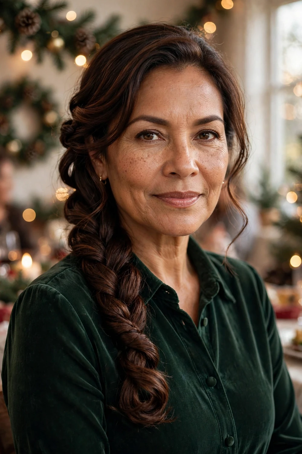 Woman with rope-twist braids