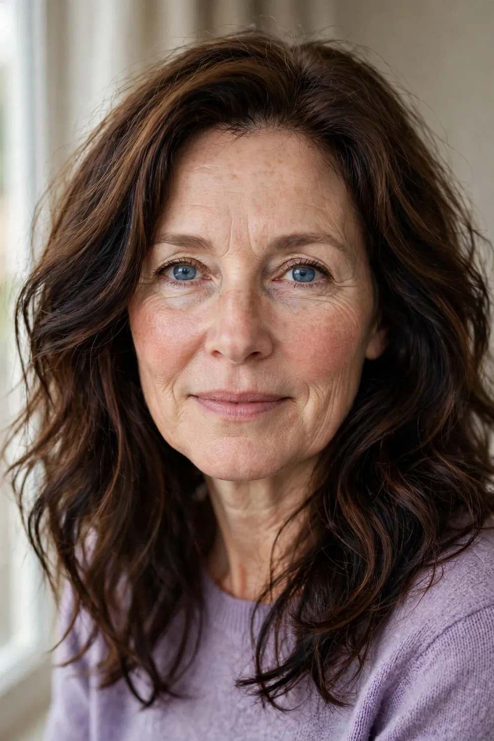 Chestnut brown with deep espresso lowlights adding depth for fine hair