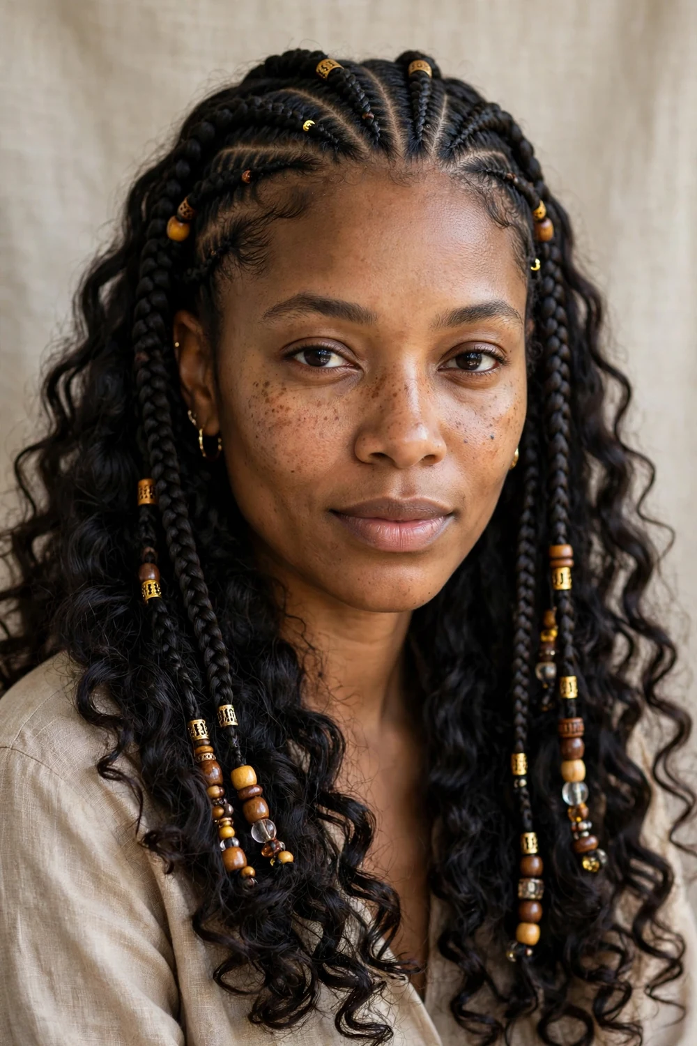 Fulani French curl braids
