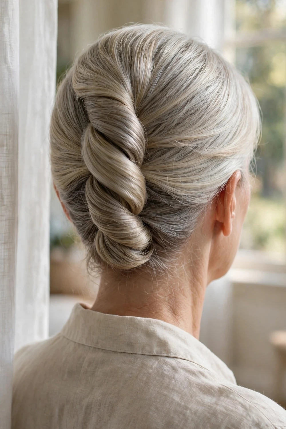 U-shaped hair pins invisibly anchoring a French twist updo