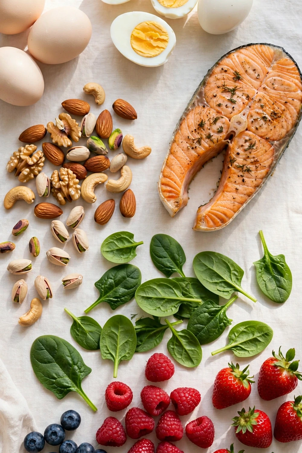 Protein-rich healthy foods that support normal hair growth