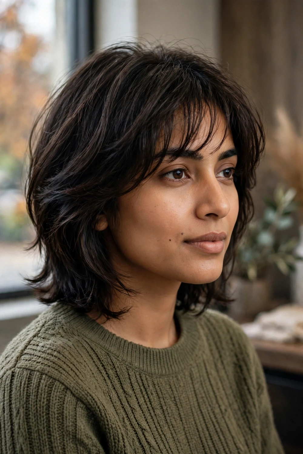 Hush cut with soft layers and wispy fringe