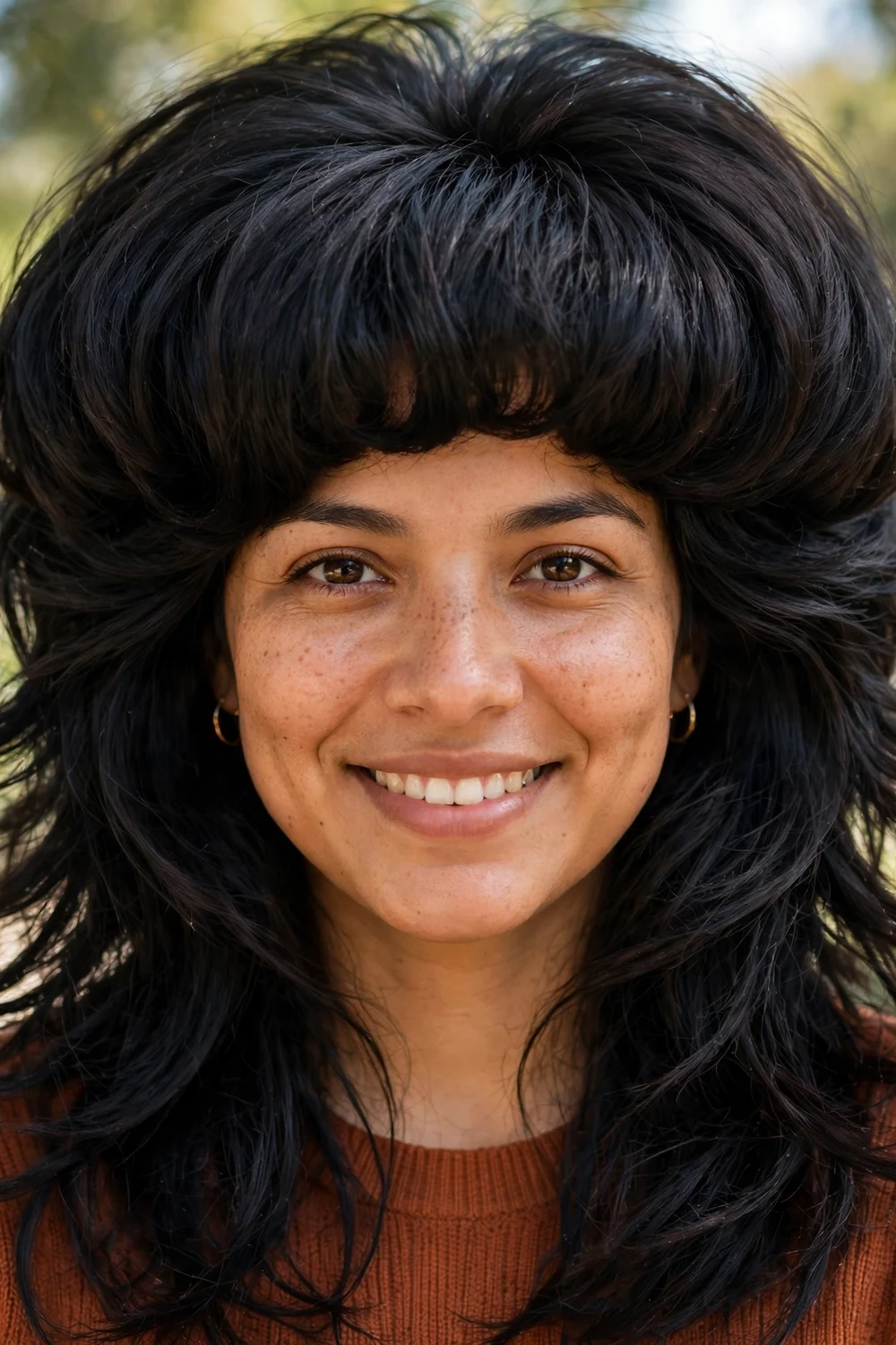Woman with a layered jellyfish haircut with extra texture and movement