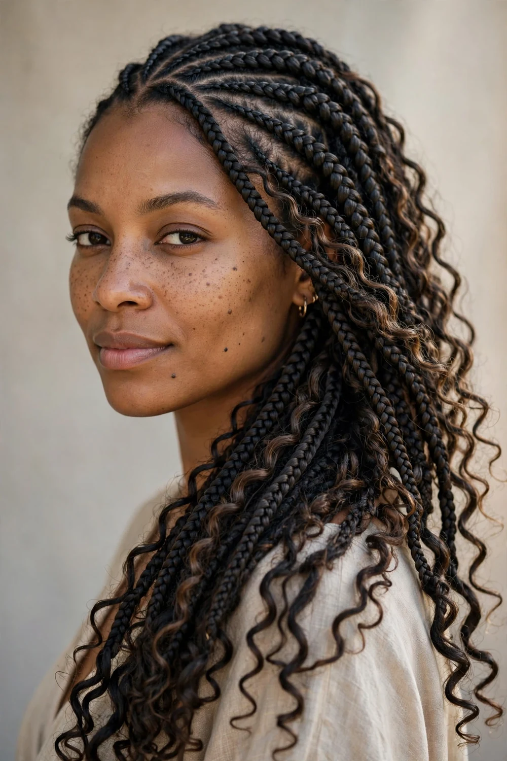 Boho lemonade braids hairstyle