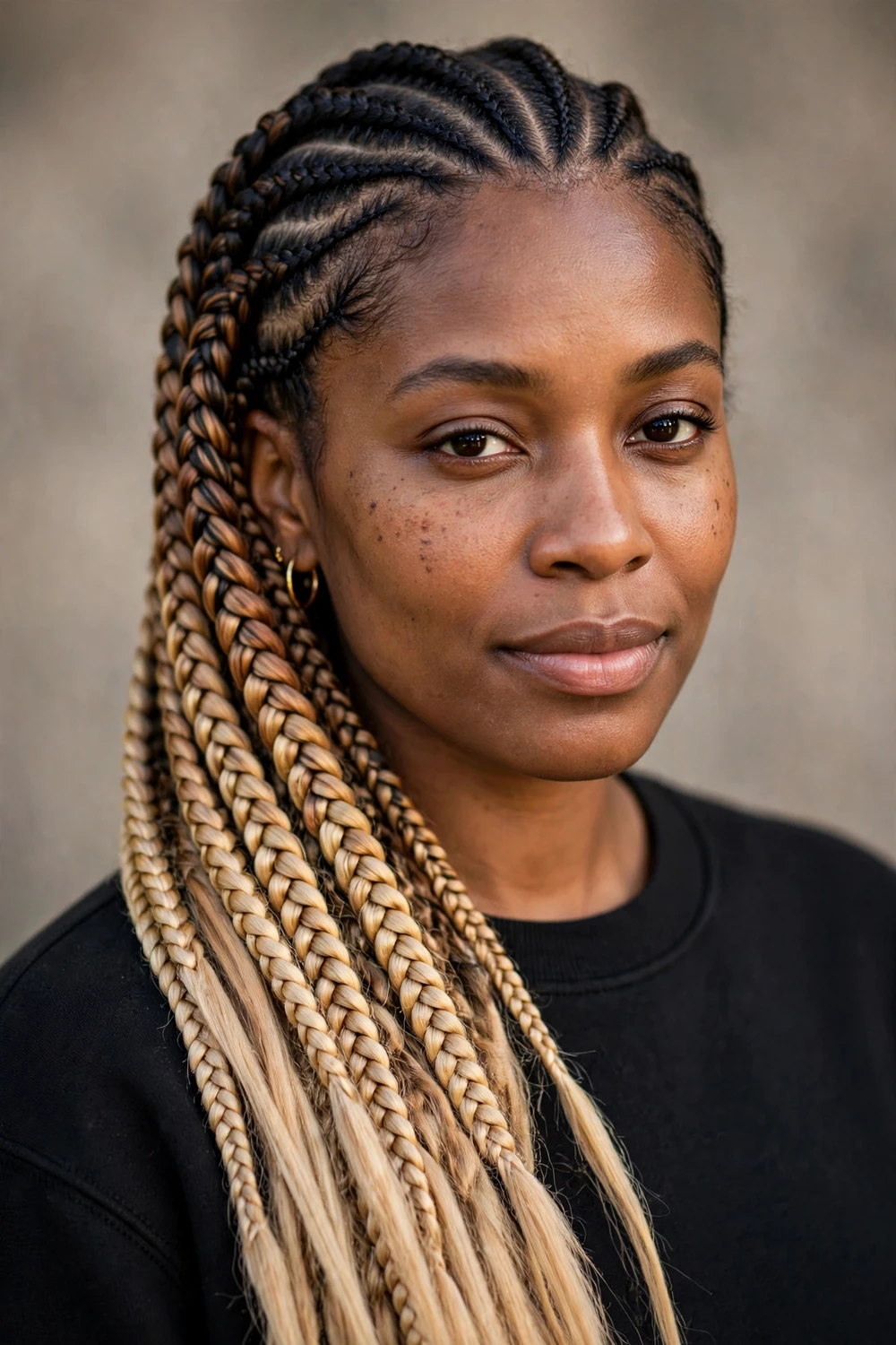 Ombre lemonade braids hairstyle