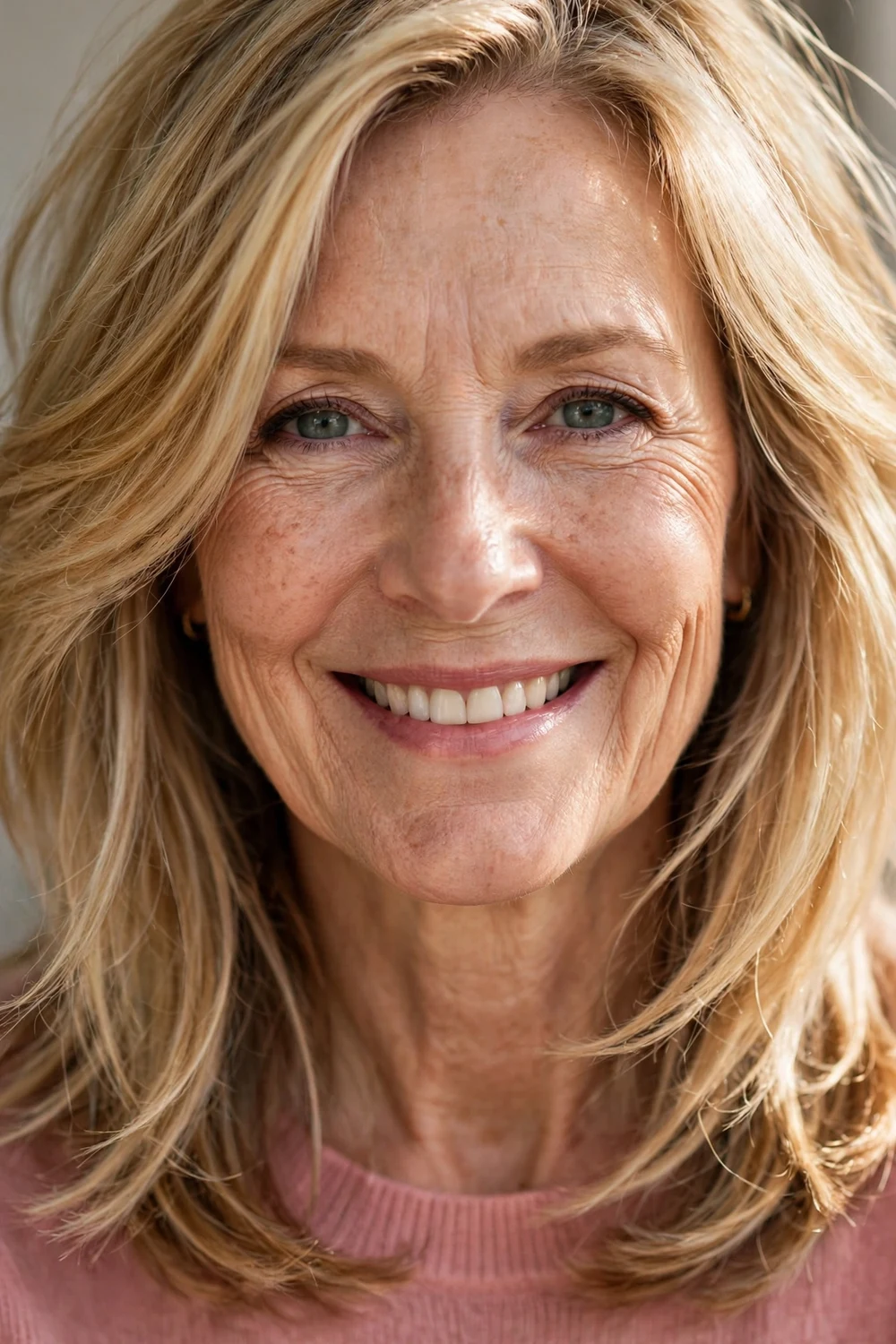 Long layered bob with collarbone-plus length