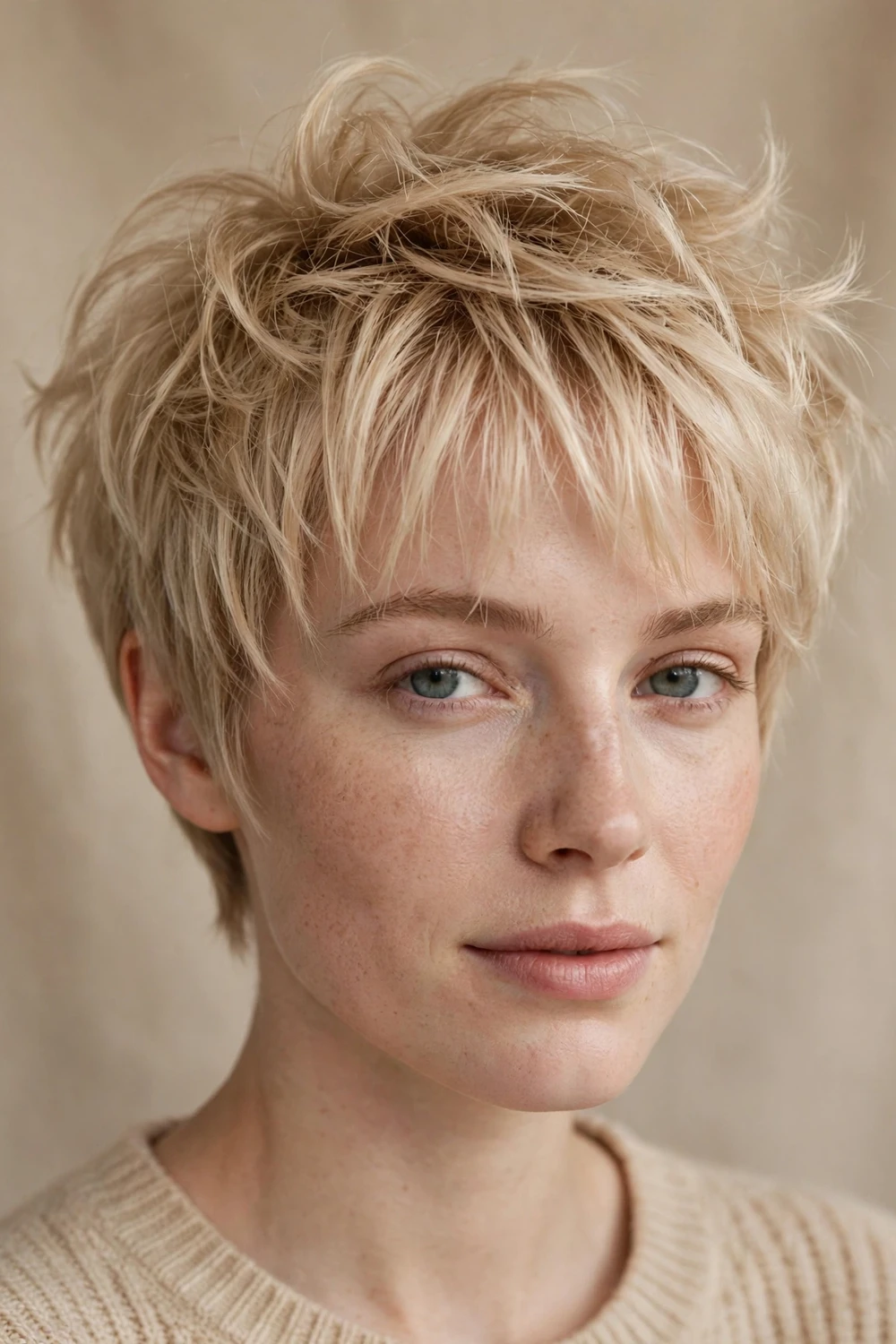 Long pixie haircut with bangs for fine thin hair
