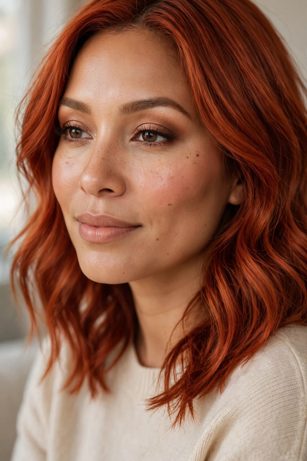 Makeup for copper hair
