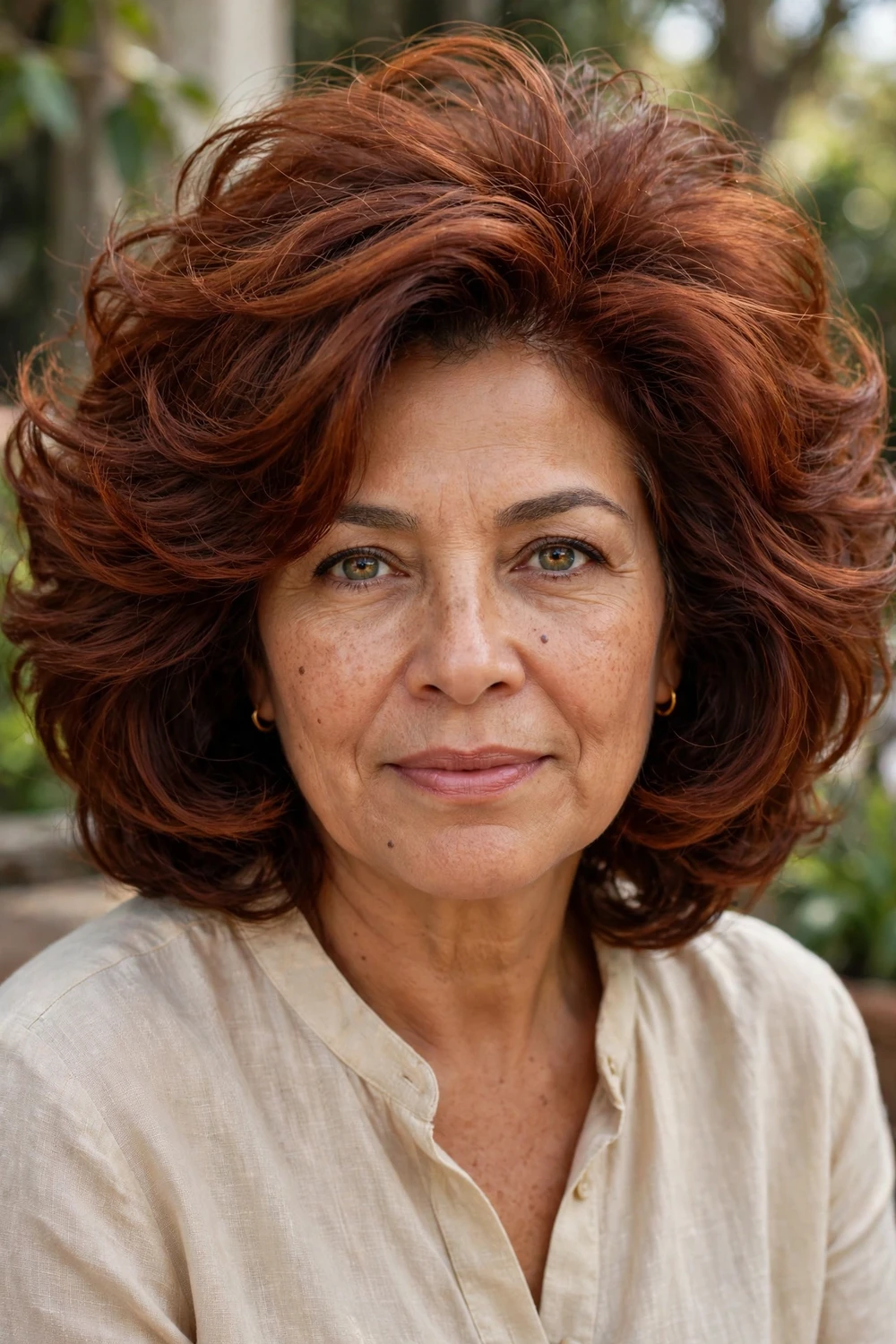 Mob-wife voluminous bob with big blowout