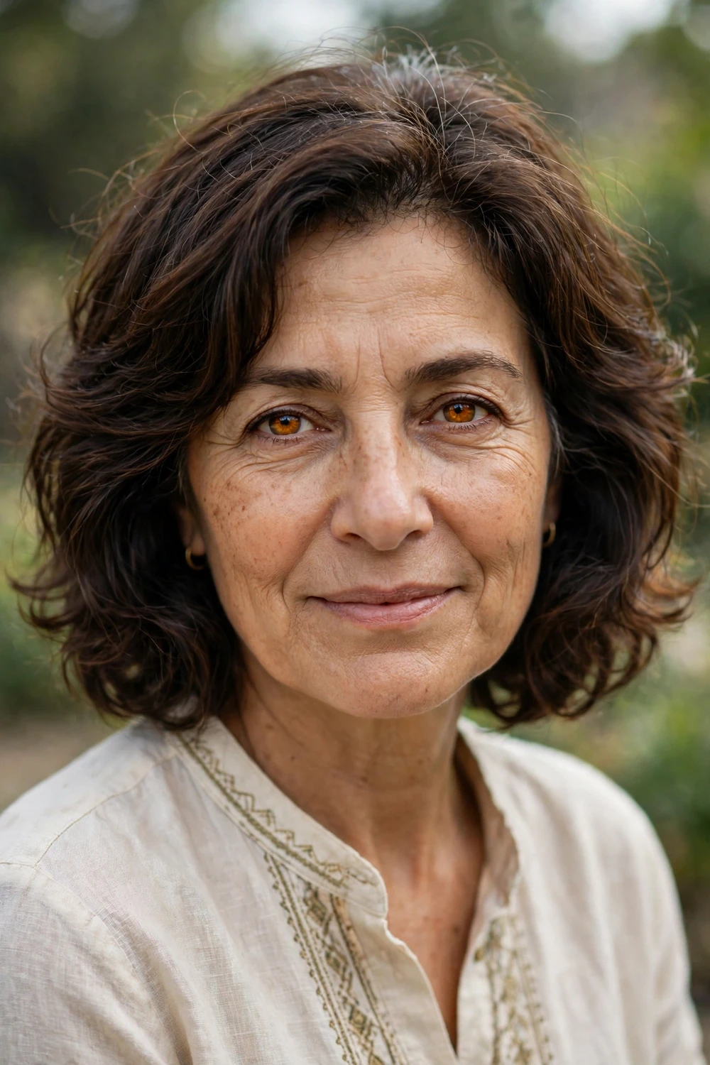 Modern soft-perm layered bob with gentle waves