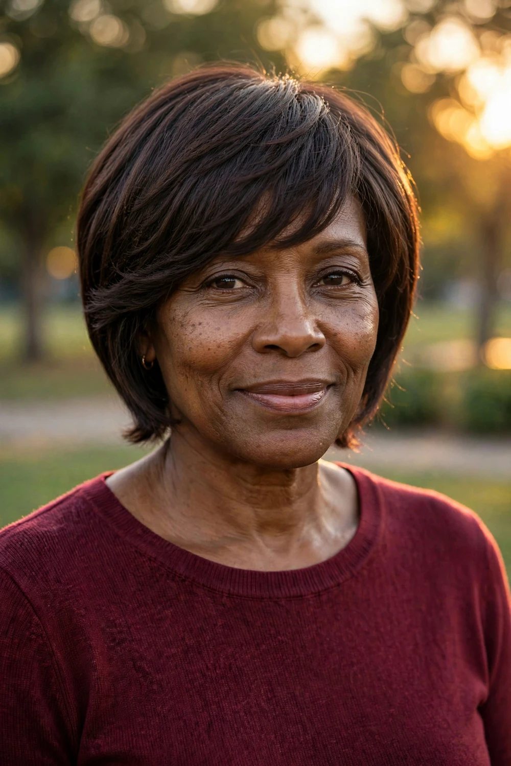 Long pixie with bangs for women over 40