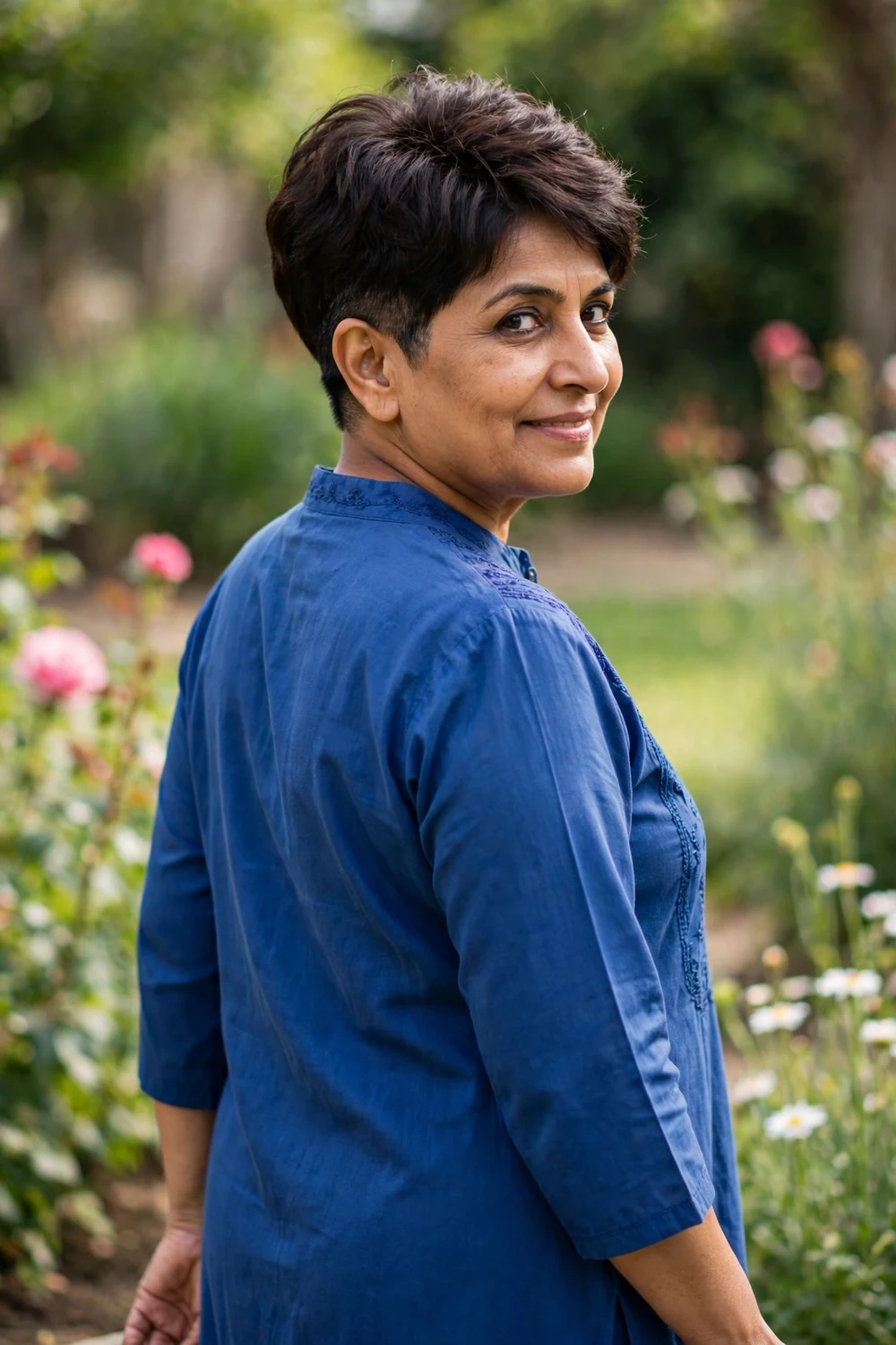 Tapered pixie haircut for women over 40