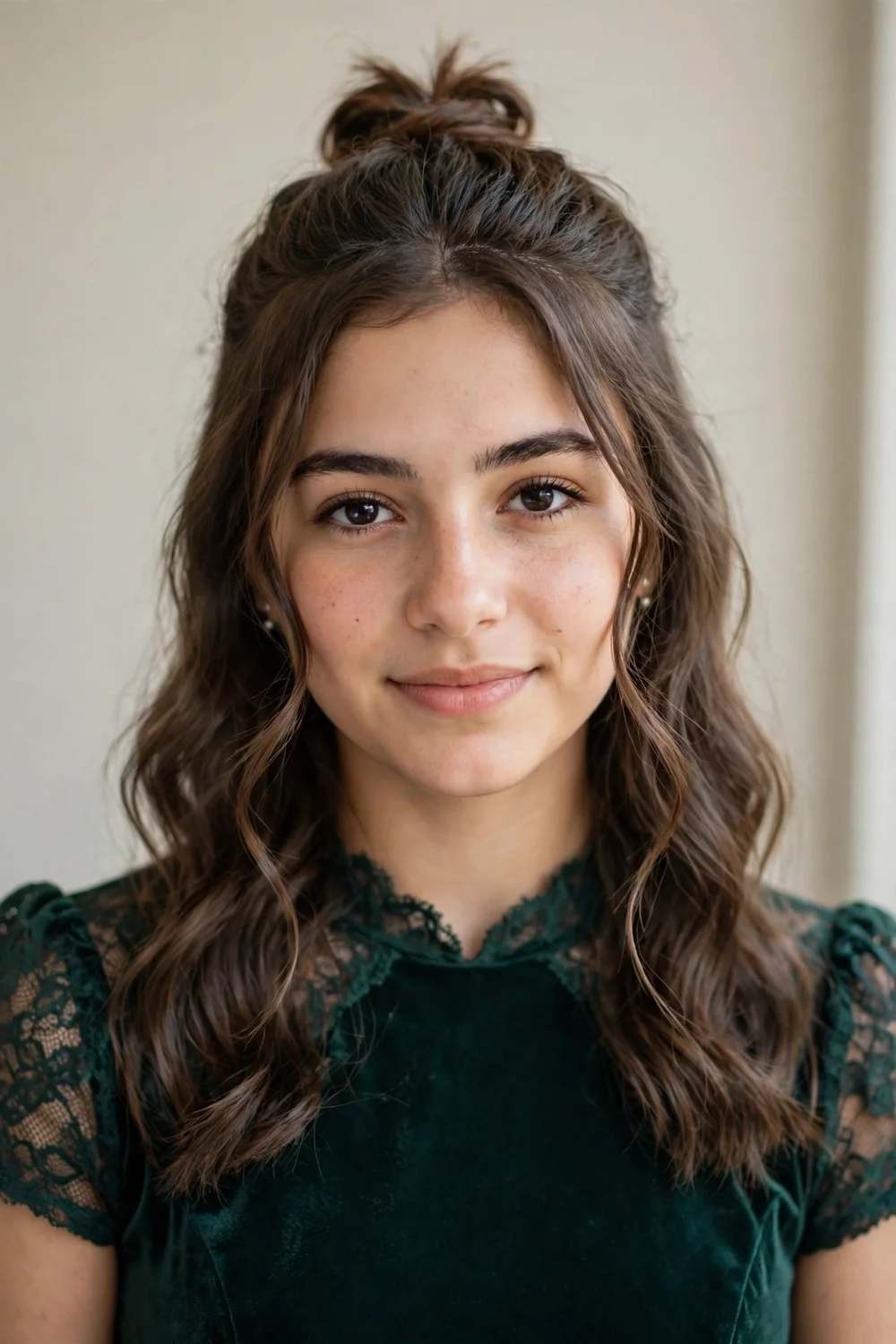 Half up top knot prom hairstyle