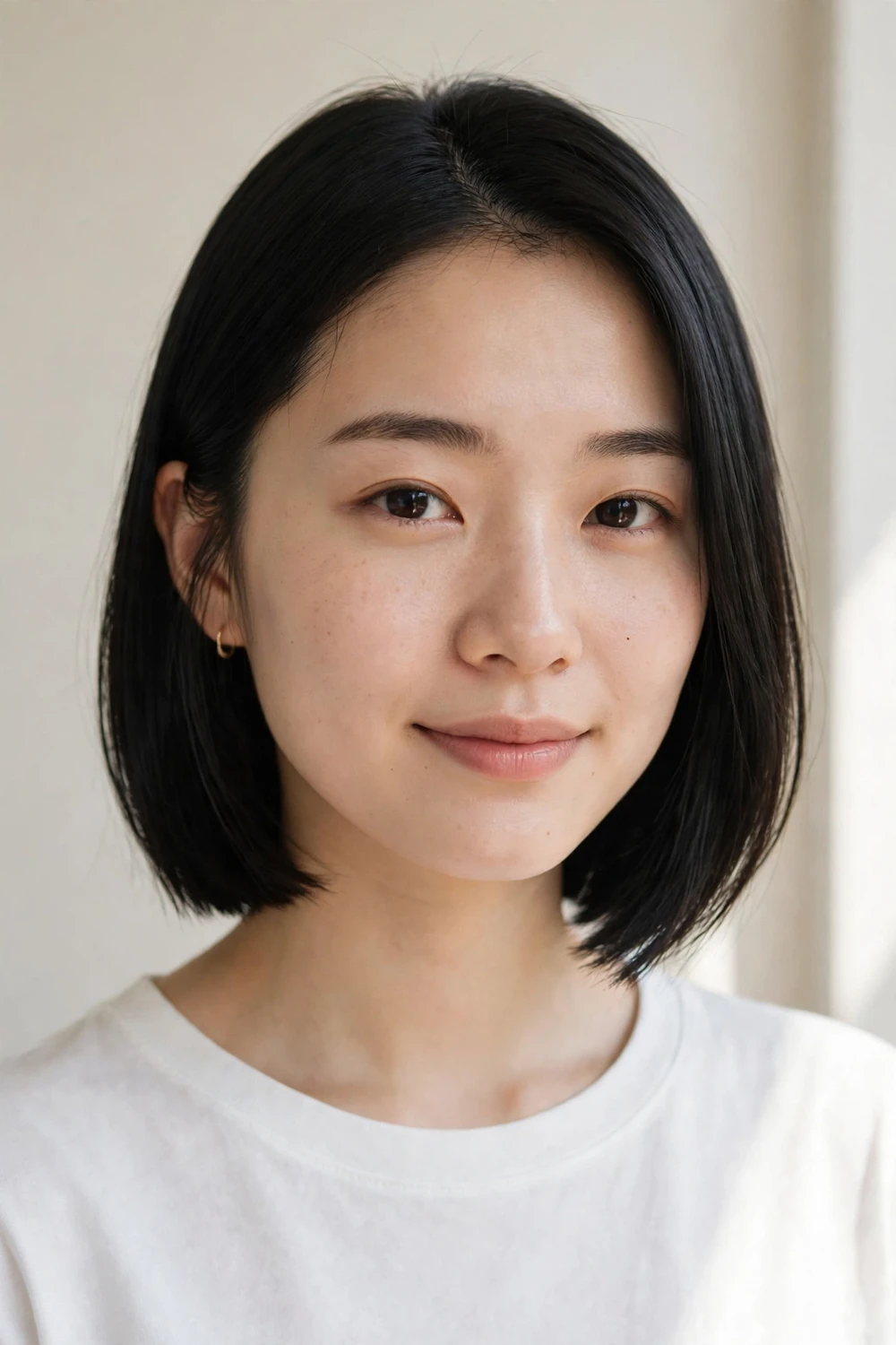 Woman with a collarbone-length cut for thin fine hair