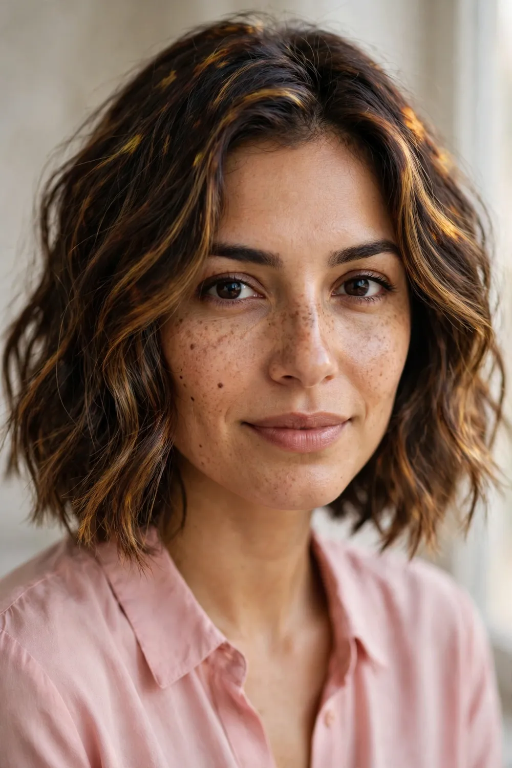 Tortoiseshell ecaille balayage blending dark chocolate amber and honey tones