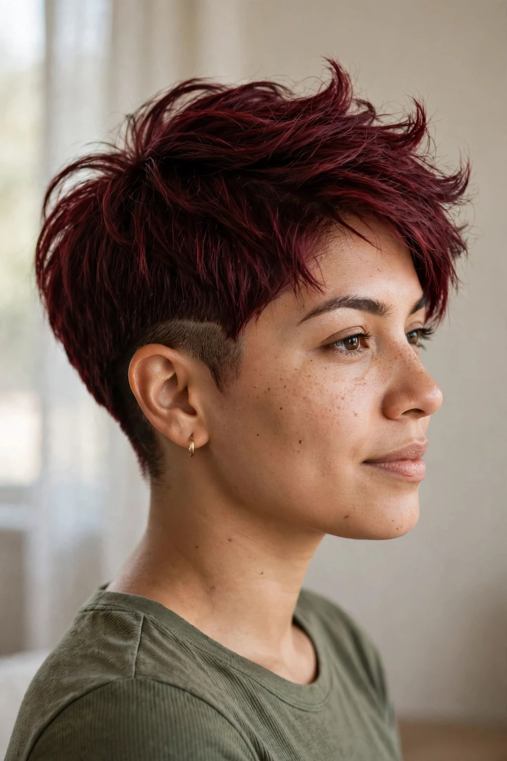 Pixie with Nape Undercut volume boosting haircut for fine hair